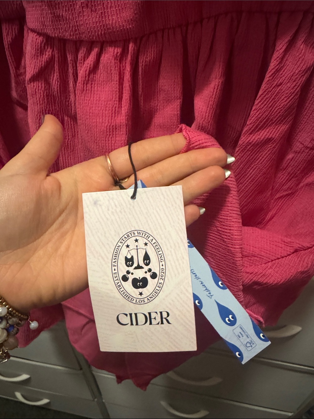 Strapless Ruffled Pink Tiered Dress - Picture 3 of 4